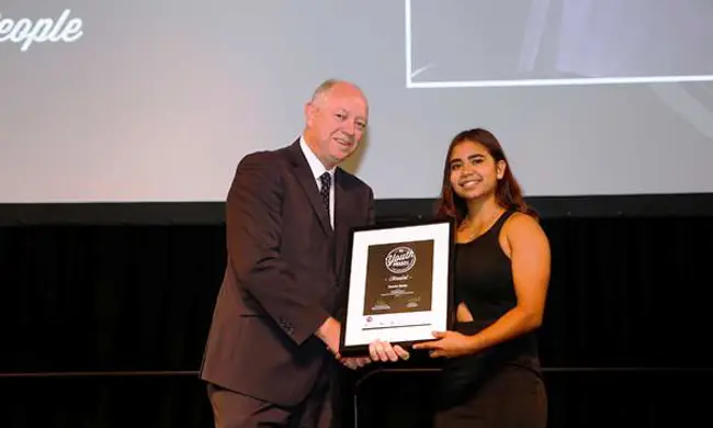 Colin Pettit With Shannieka Martino Participate Award Finalist 2015 WA Youth Awards