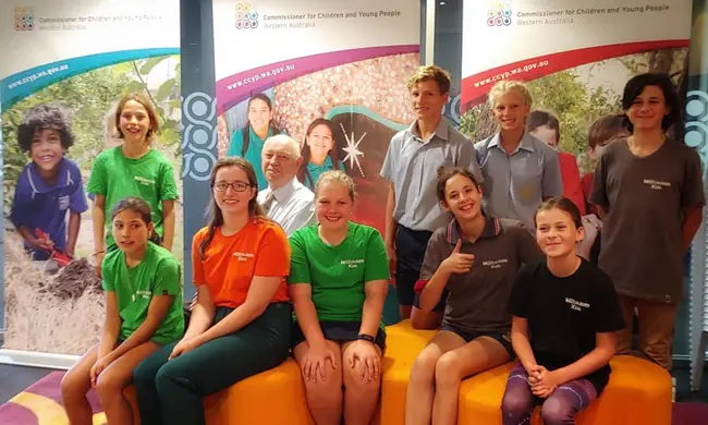 Commissioner Colin Pettit With Millennium Kids Youth Board Members